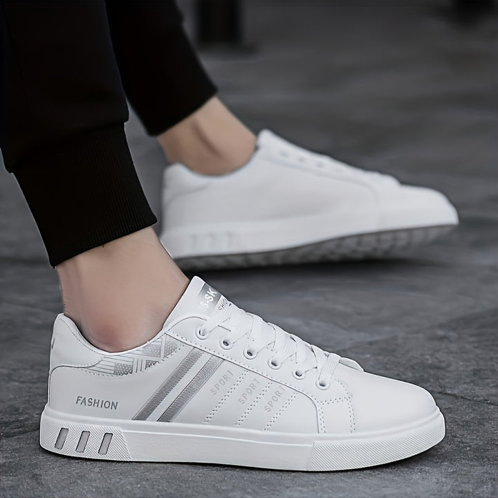 Men's Striped Lace Up Casual Trainers 8