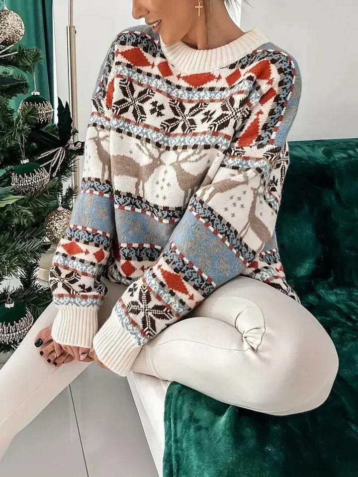 Women's Fair Isle Christmas Jumper - Multicolour