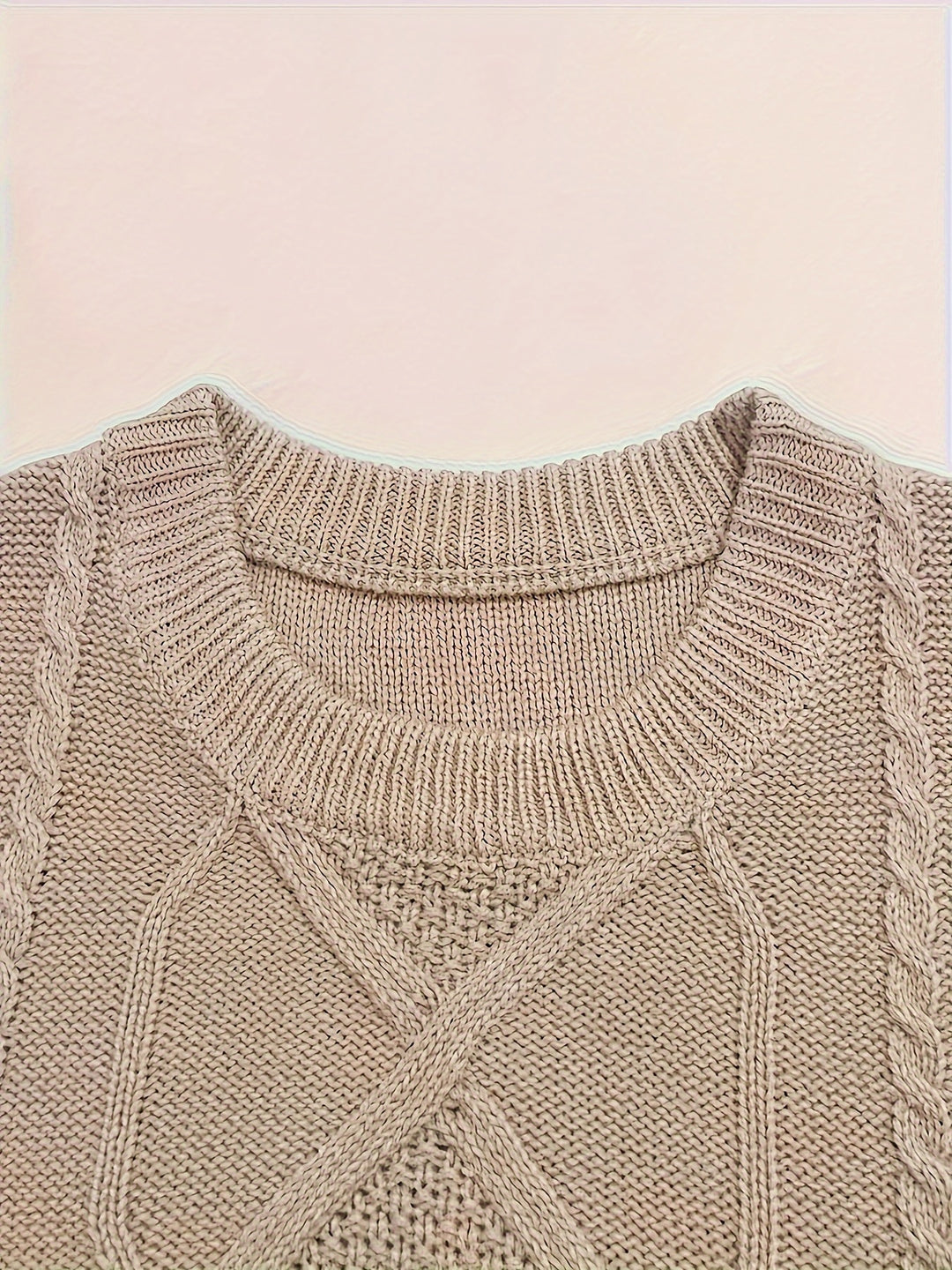 Men's Crew Neck Chunky Cable Aran Jumper 10