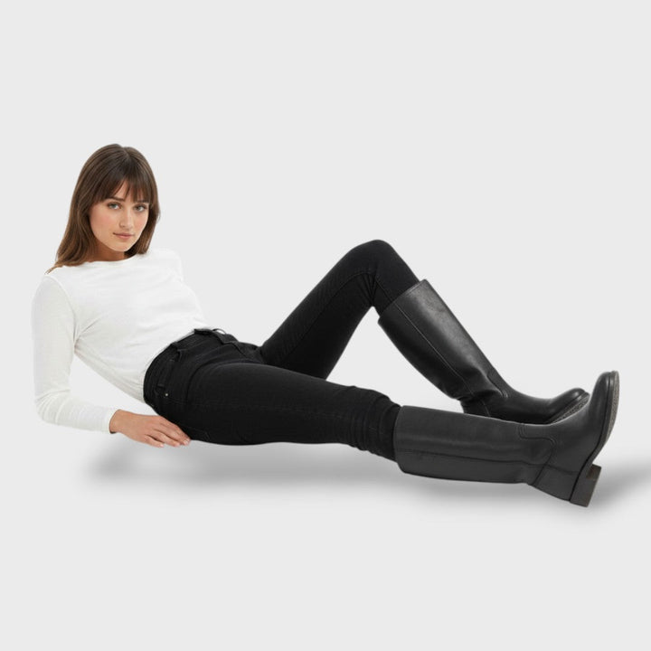 Joyce | Women's Structured Sole Knee High Heel Boots