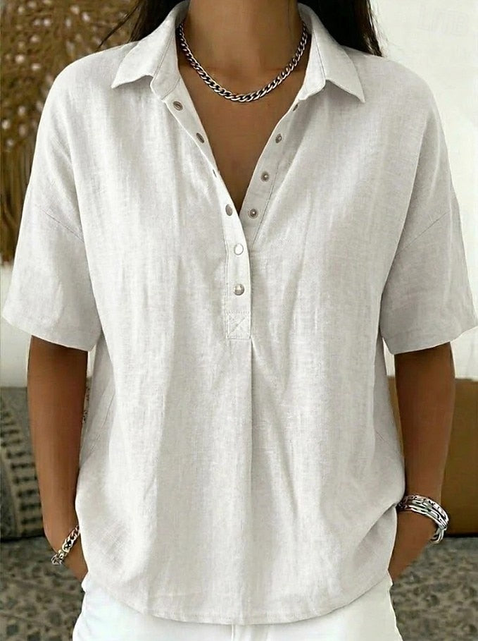 Quinley | Breathable Casual Button-Up Shirt with Classic Collar