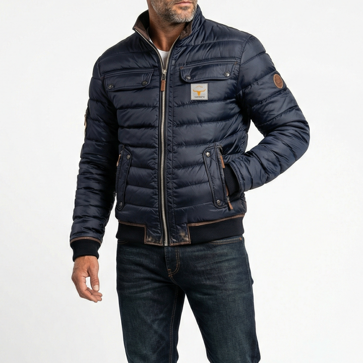 Fachtna | Men's Stand Collar Jacket with Chest Pockets