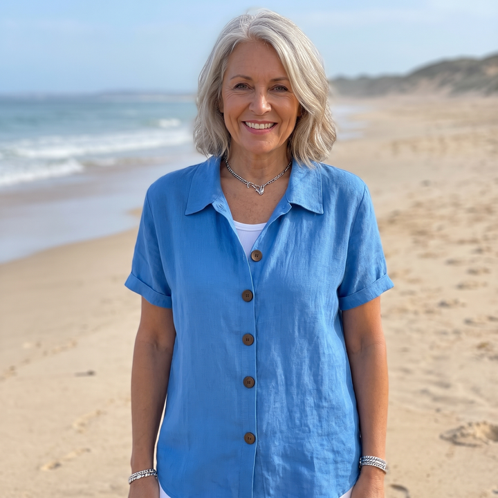 Tansy | Classic Collared Button-Front Blouse