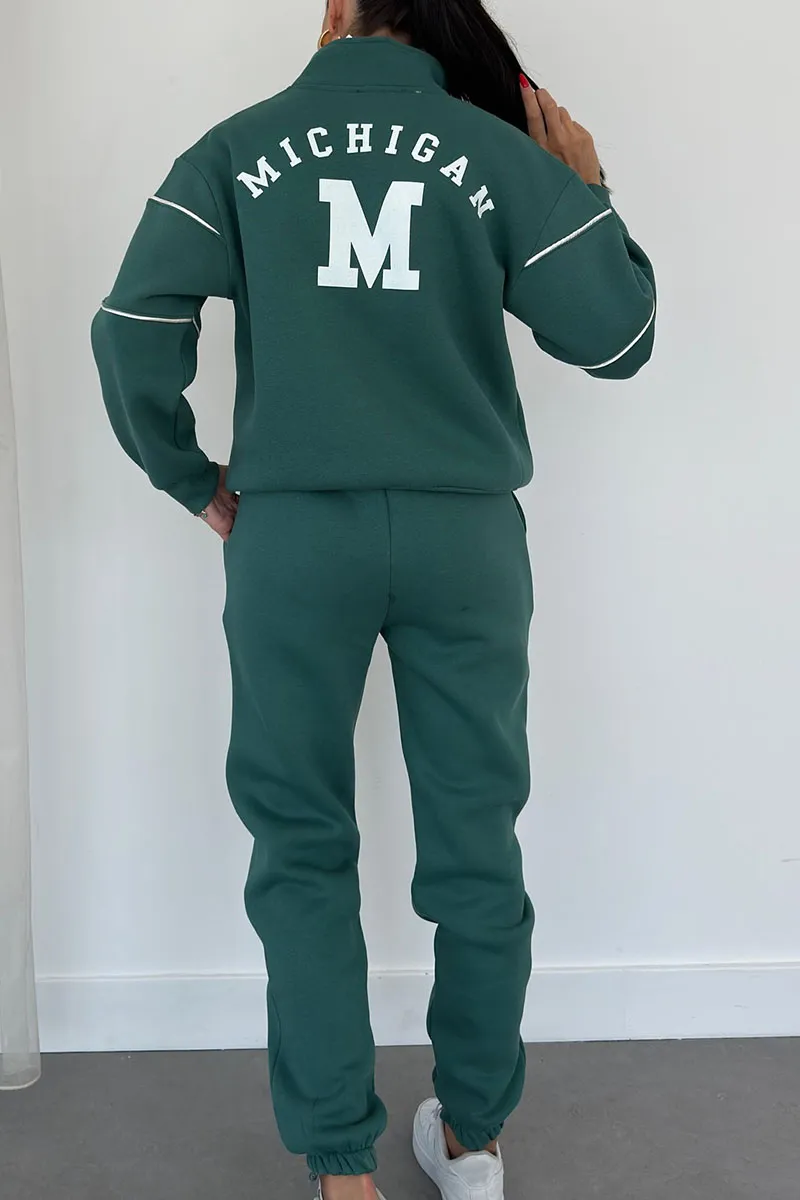 Women's Funnel Neck Piped Tracksuit Set 8