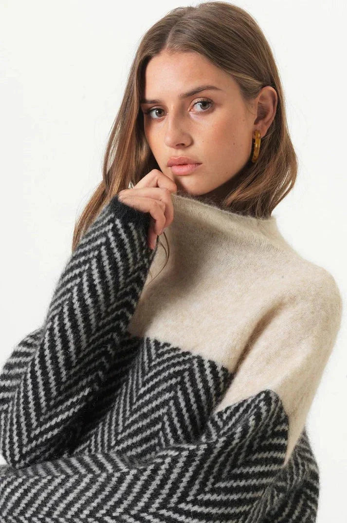 Molly | Women's Soft Herringbone Knit Sweater