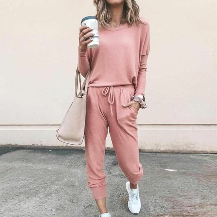 Women's Long Sleeve Jogger Tracksuit Set 1