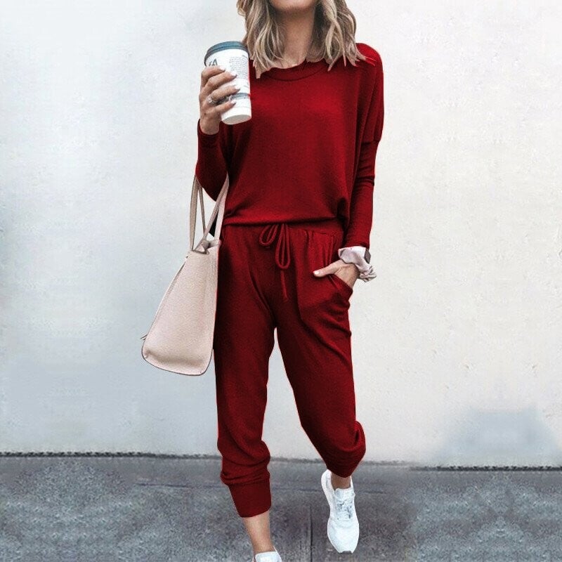 Women's Long Sleeve Jogger Tracksuit Set 8