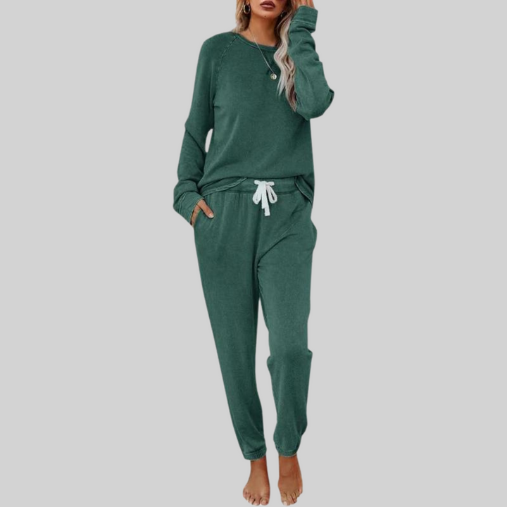 Women's Henley Top Jogger Tracksuit Set Co Ord 4