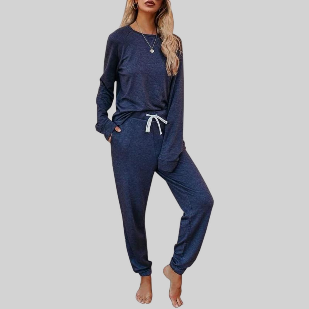 Women's Henley Top Jogger Tracksuit Set Co Ord 5