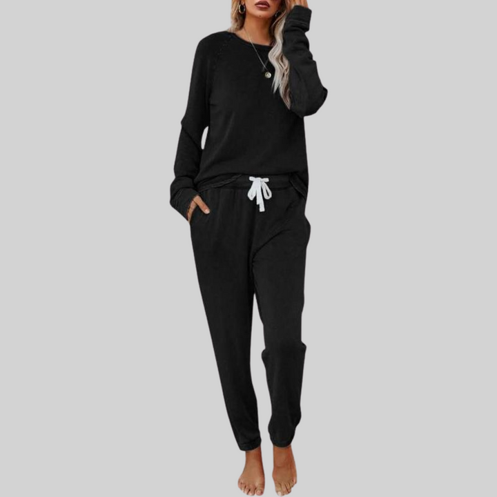 Women's Henley Top Jogger Tracksuit Set Co Ord 7
