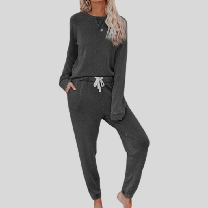 Women's Henley Top Jogger Tracksuit Set Co Ord 9