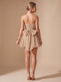 Joy | Women's Glitter Bustier Mini Christmas Party Dress