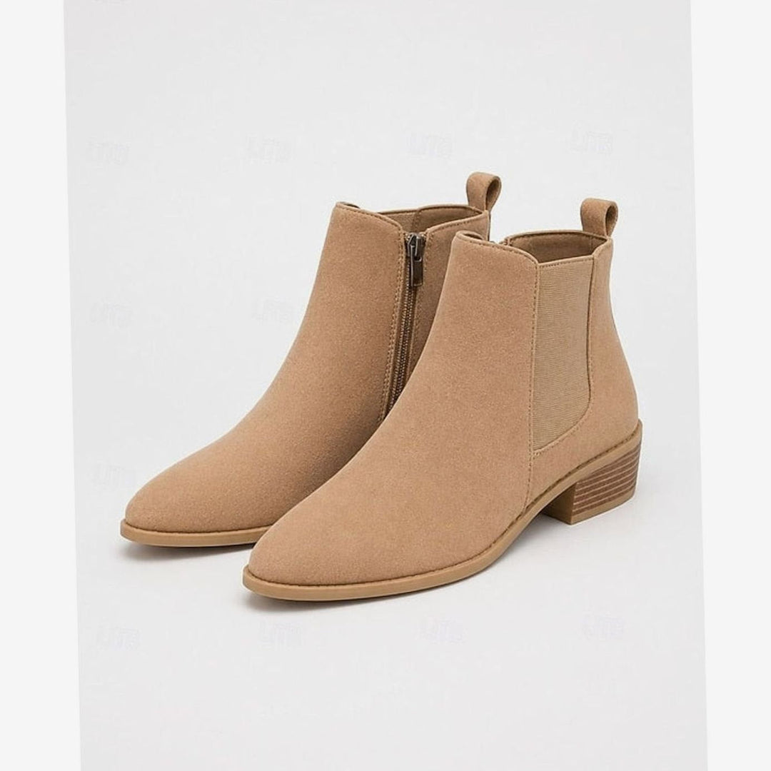 Emma | Women's Pointed-Toe Block Heel Suede Ankle Boots