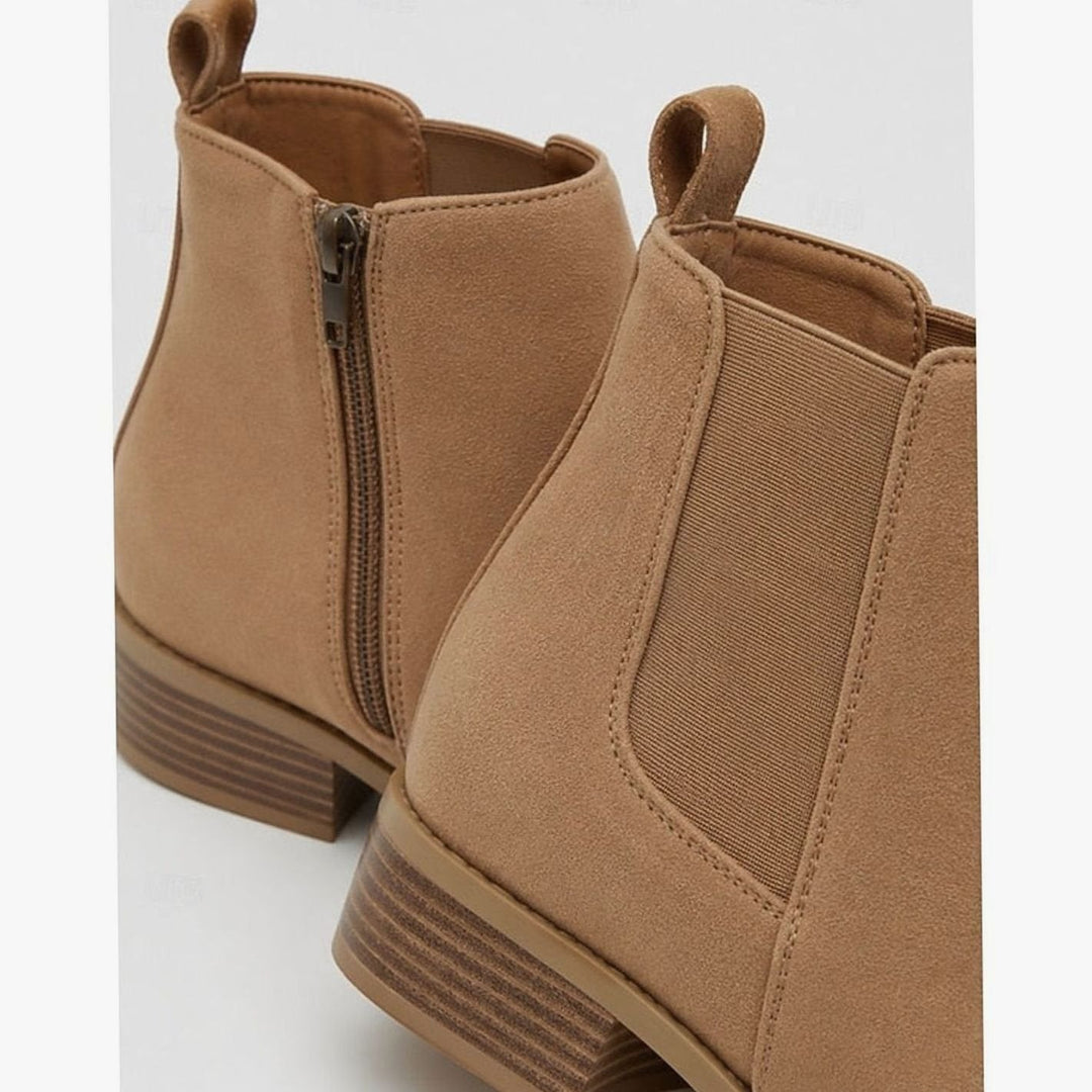 Emma | Women's Pointed-Toe Block Heel Suede Ankle Boots