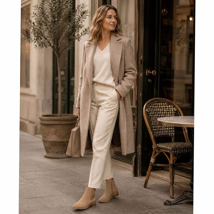 Emma | Women's Pointed-Toe Block Heel Suede Ankle Boots
