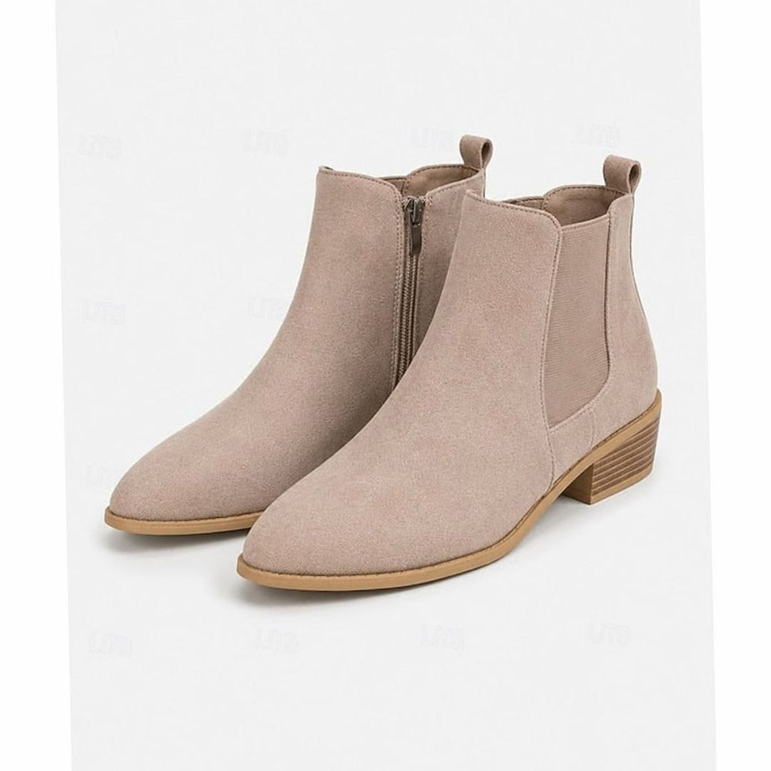 Emma | Women's Pointed-Toe Block Heel Suede Ankle Boots