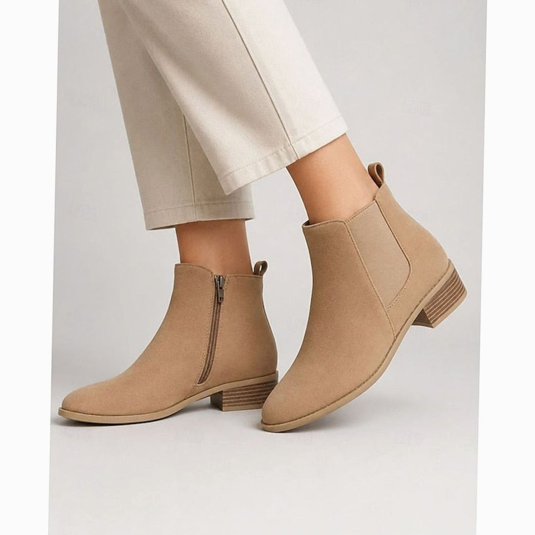 Emma | Women's Pointed-Toe Block Heel Suede Ankle Boots