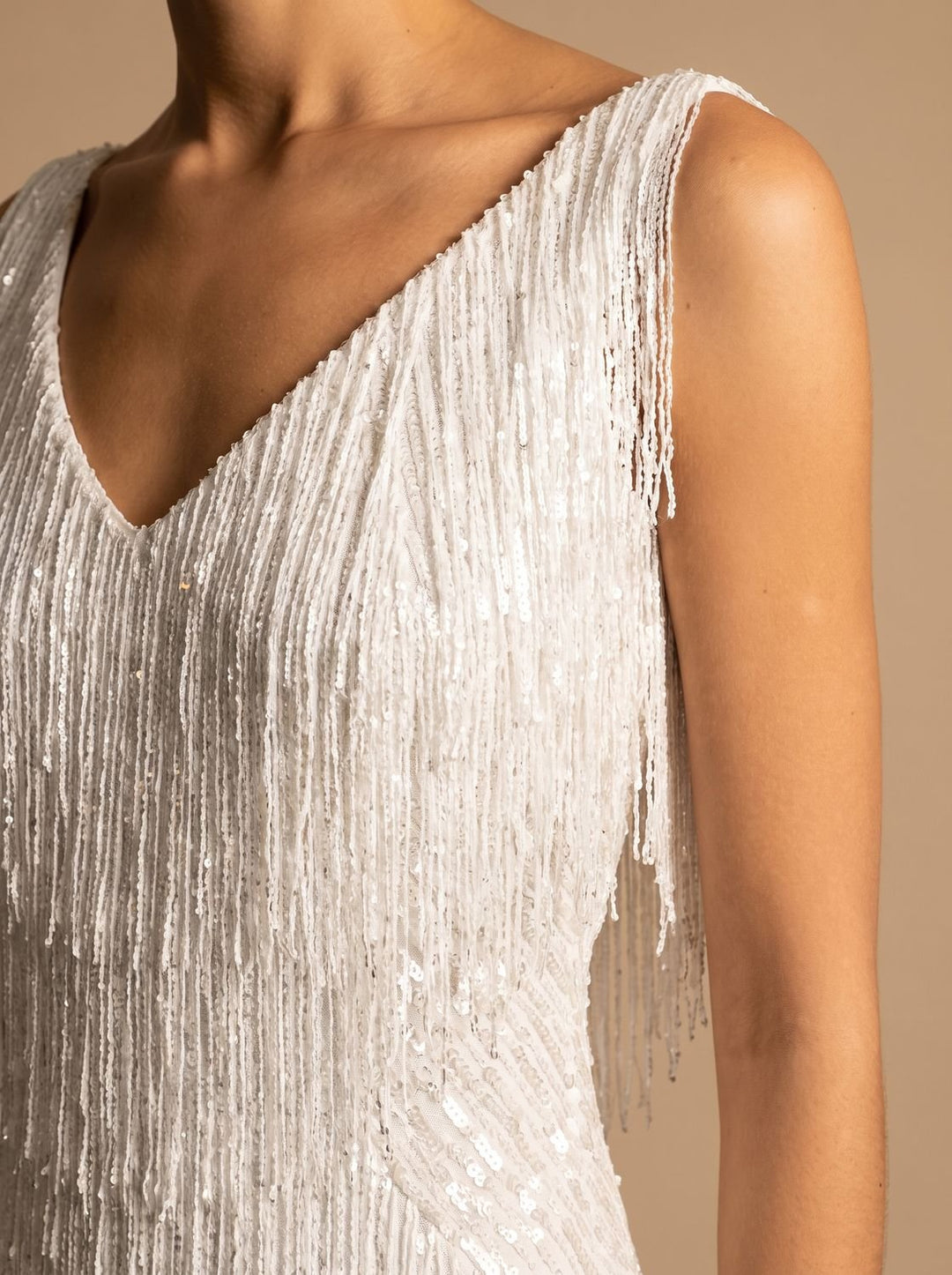 Women's Sequin Fringe Mini Christmas Party Dress